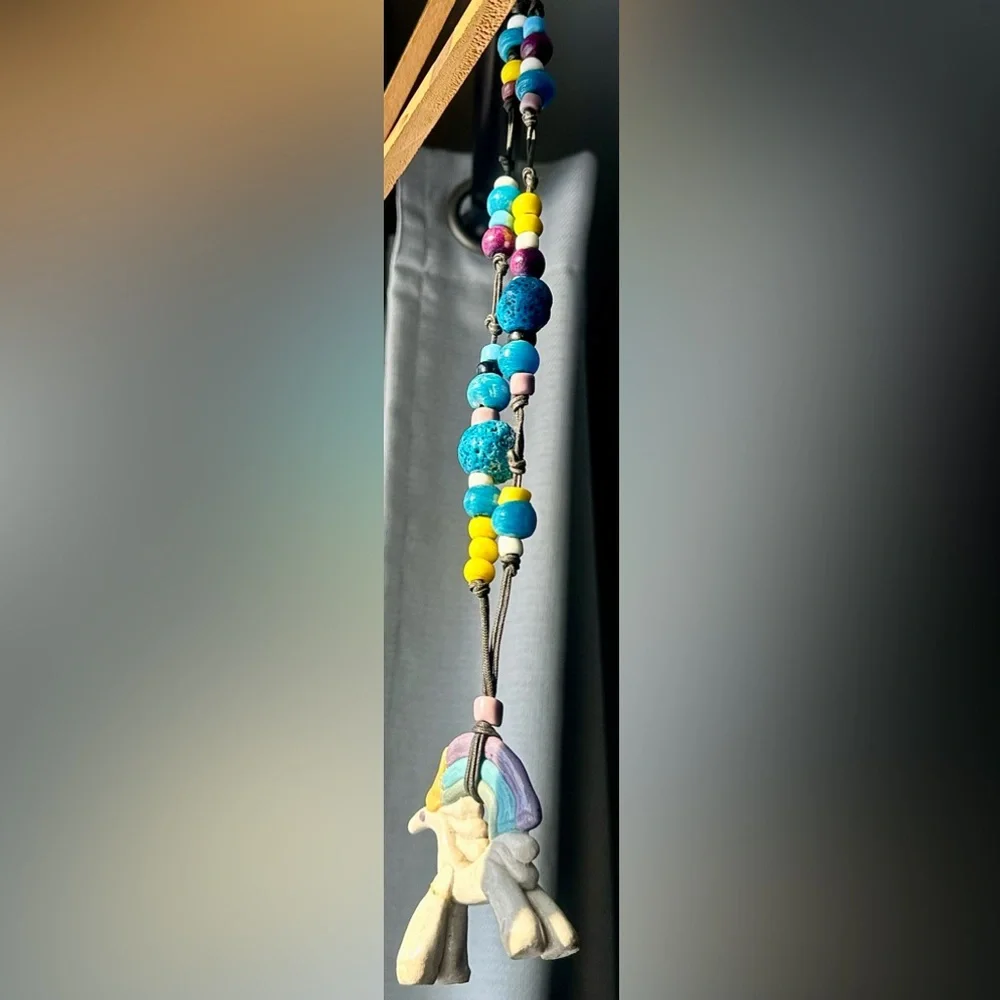 🦄 Handmade Unicorn Colorful Beaded Necklace or hanging decor